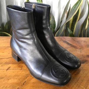 GUCCI LIFFORD MALAGA KID BOOTIES 37 ½